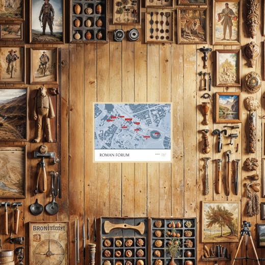 Roman Forum Poster - Street Map 2