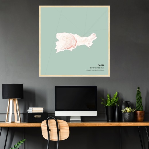 Island of Capri Poster - Street Map 2