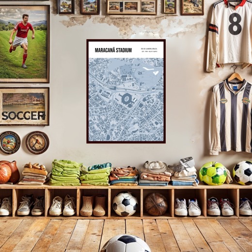 Maracanã Stadium Poster - Street Map 2