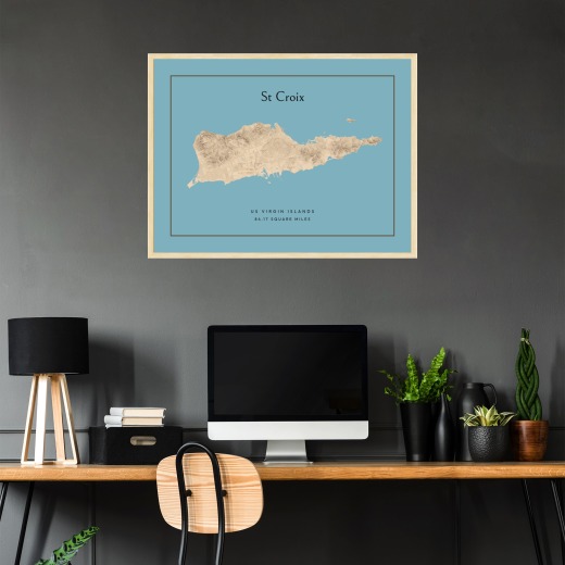 Island of St Croix Poster - Street Map 2