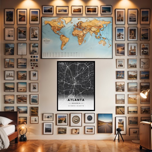 Atlanta in Dark Poster - Street Map 2