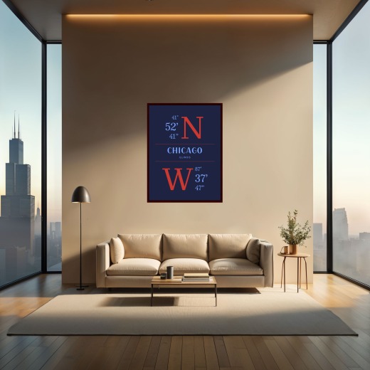 Chicago Coordinates Poster 2