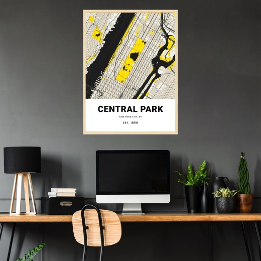 Central Park Poster - Street Map 2