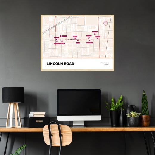 Lincoln Road Poster - Street Map 2