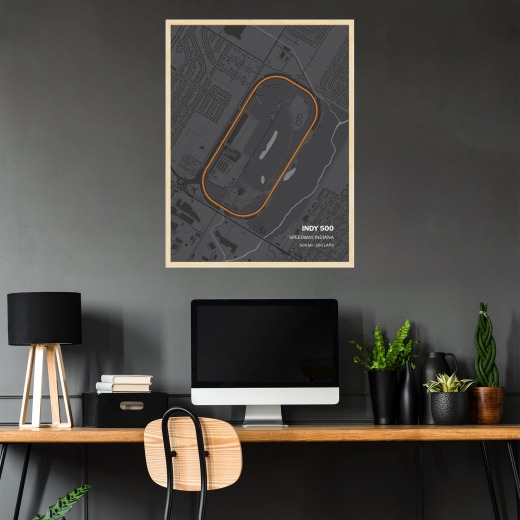 Indy 500 Poster - Track Map 2