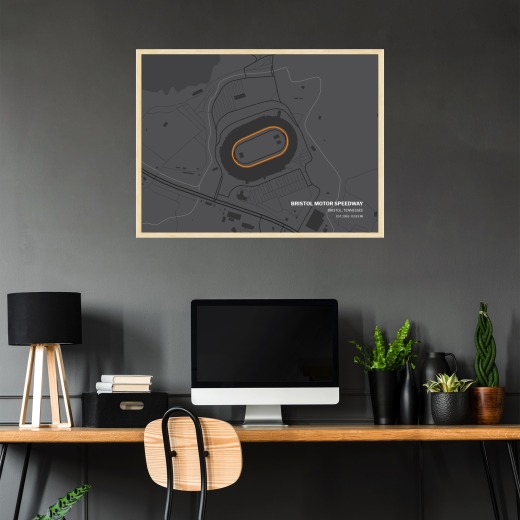 Bristol Motor Speedway Poster - Track Map 2