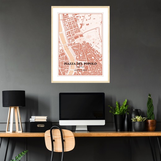 Piazza Del Popolo Poster - Street Map 2