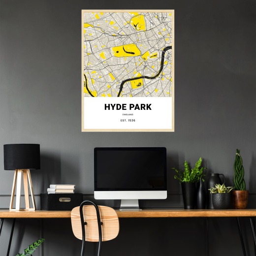 Hyde Park Poster - Street Map 2