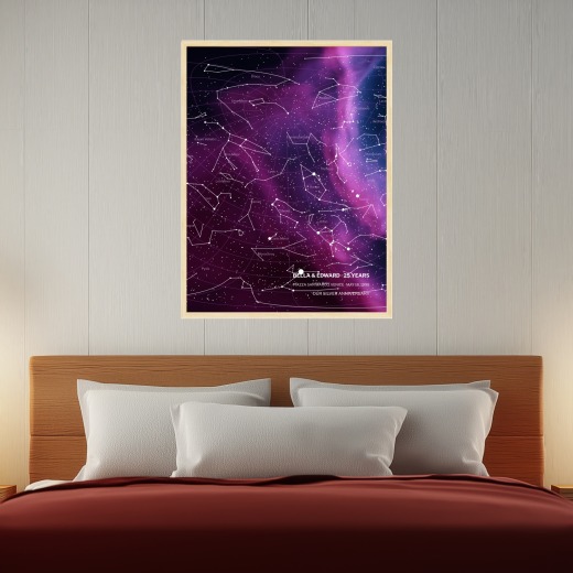 Our Silver Anniversary Poster in Nebula - Celestial Map 2