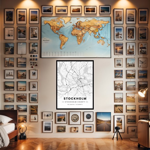 Stockholm in Light Poster - Street Map 2