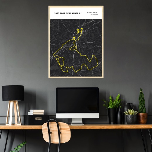 2023 Tour of Flanders Poster - Route Map 2