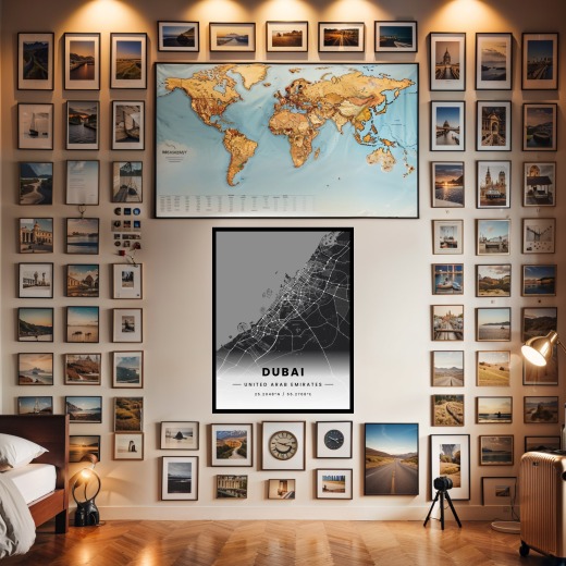 Dubai in Dark Poster - Street Map 2