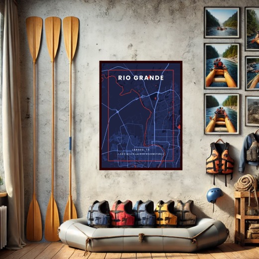 Rio Grande through Laredo in High Energy Poster 2