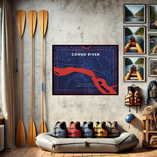 Congo River through Kisangani in High Energy Poster 2