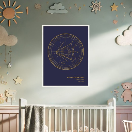 Dave’s Astral Chart Poster - Stardust - Natal Chart 2