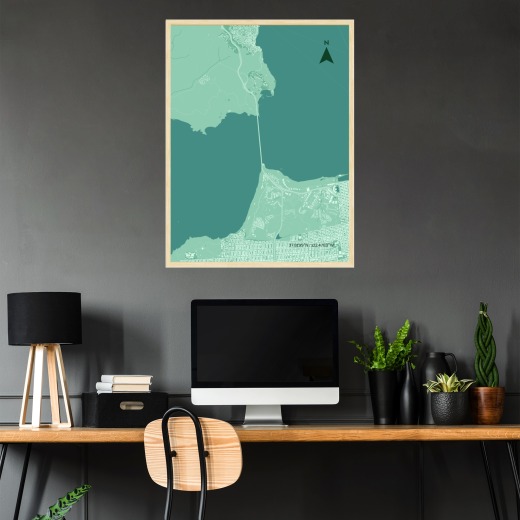 Golden Gate Bridge Poster - Street Map 2