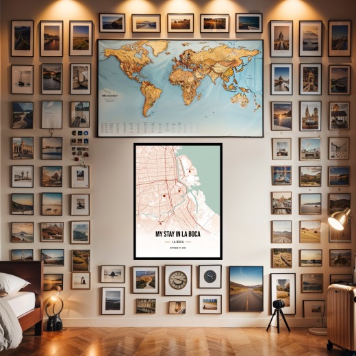 My Stay in La Boca Poster - Route Map 2