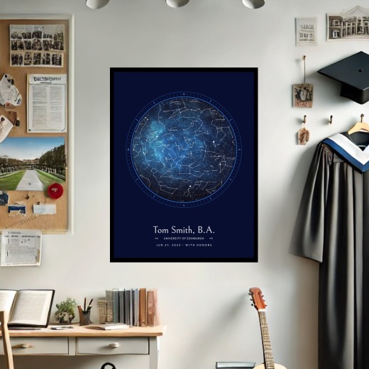 Graduation Poster in Starry - Celestial Map 2