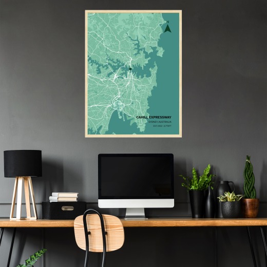 Sydney Harbour Bridge Poster - Street Map 2