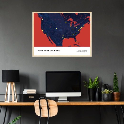 Our North America Locations Map Poster - Street Map 2