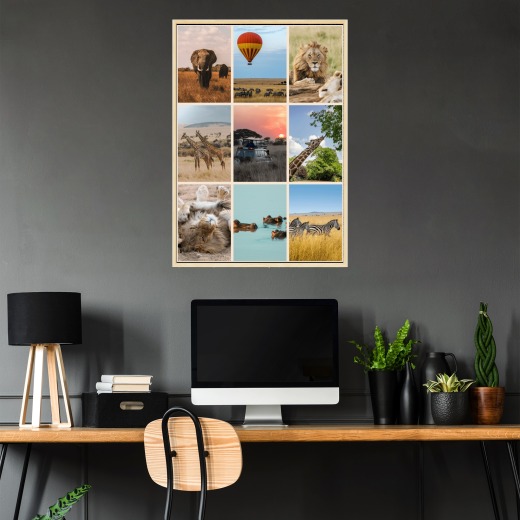 African Safari Poster - Photo Collage Print 2