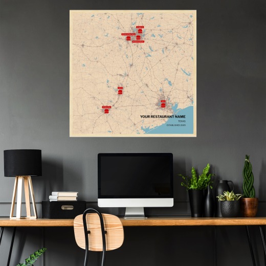 Our Restaurants Map Poster - Street Map 2