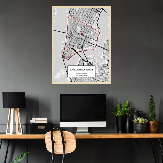 Our Delivery Area Map Poster - Street Map 2