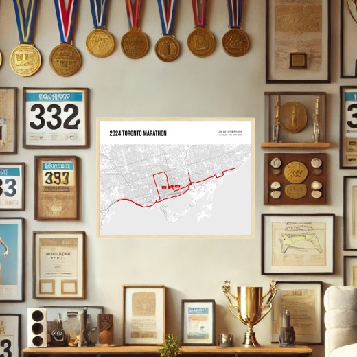 2024 Toronto Marathon Poster - Route Map 2