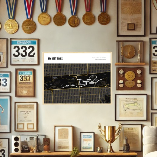 My Best Times Poster - Route Map 2