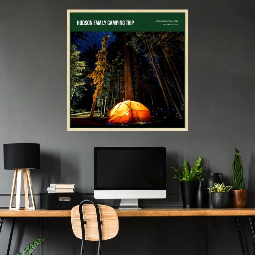 Family Camping Trip Poster - Photo Collage Print 2