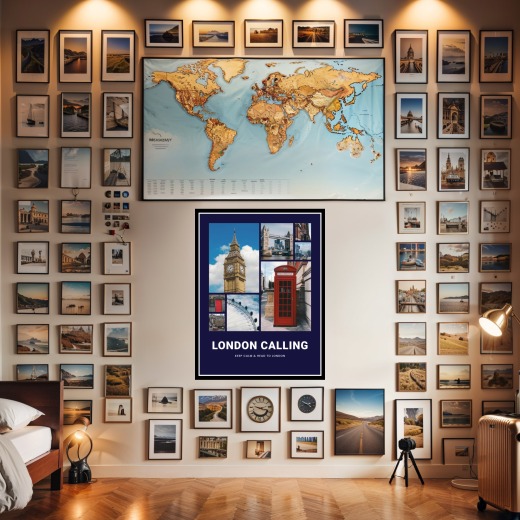 London Trip Poster - Photo Collage Print 2