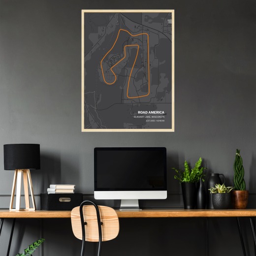 Road America Poster - Track Map 2