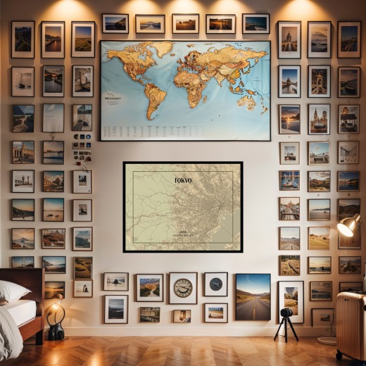 Tokyo in Vintage Poster - Street Map 2