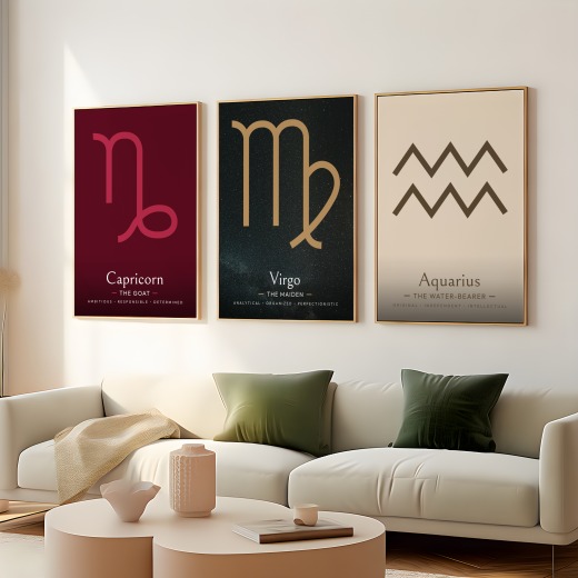 Virgo in Simple Sharp Print - Custom Zodiac Sign Poster 8