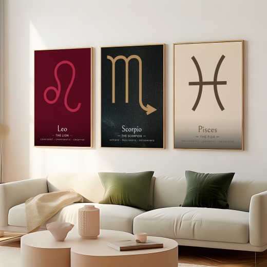 Scorpio in Simple Sharp Print - Custom Zodiac Sign Poster 8