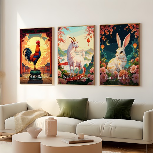Goat in Enchanted Surrealism Print - Custom Chinese Zodiac Poster 8