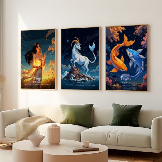 Capricorn in Enchanted Surrealism Print - Custom Zodiac Sign Poster 8