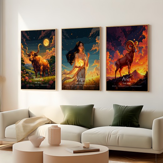 Virgo in Enchanted Surrealism Print - Custom Zodiac Sign Poster 8