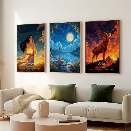 Libra in Enchanted Surrealism Print - Custom Zodiac Sign Poster 8