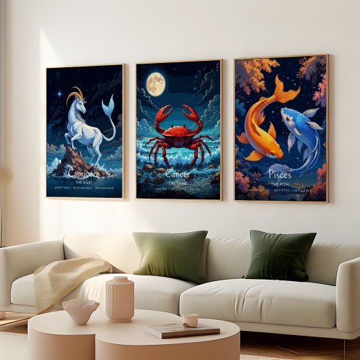Cancer in Enchanted Surrealism Print - Custom Zodiac Sign Poster 8