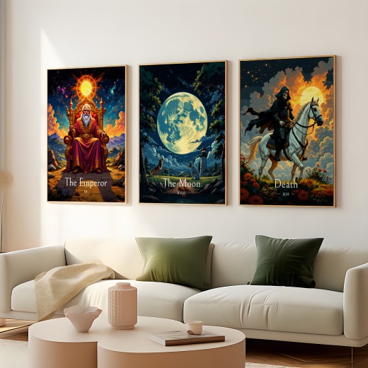 The Moon in Enchanted Surrealism Print - Custom Tarot Card Poster 8