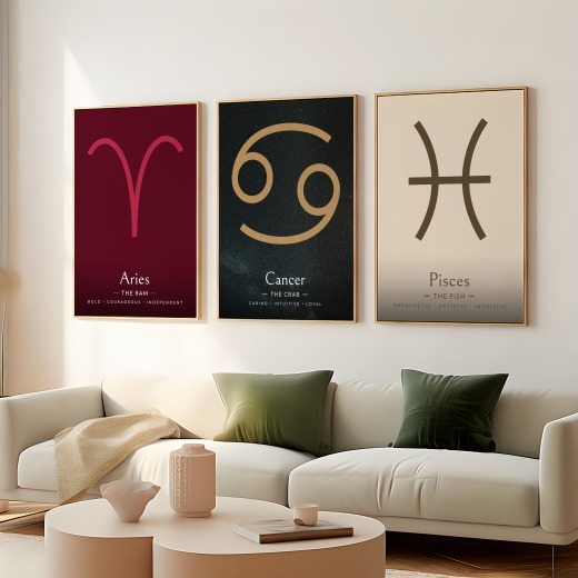 Cancer in Simple Sharp Print - Custom Zodiac Sign Poster 8