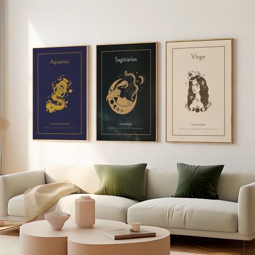 Sagittarius in Block Print - Custom Zodiac Sign Poster 7