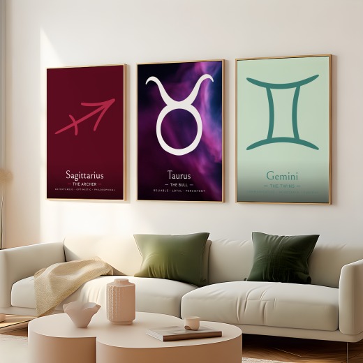 Taurus in Curvy Print - Custom Zodiac Sign Poster 8