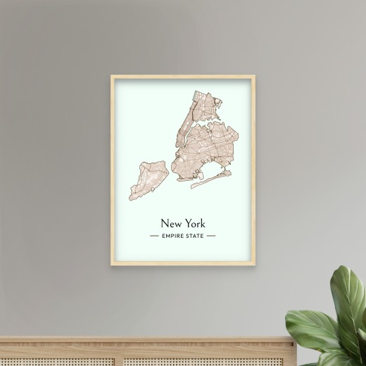 New York State Poster - Boundary Map 8