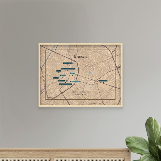 Brussels Airbnb Tourist Poster in Road Trip - Street Map 8