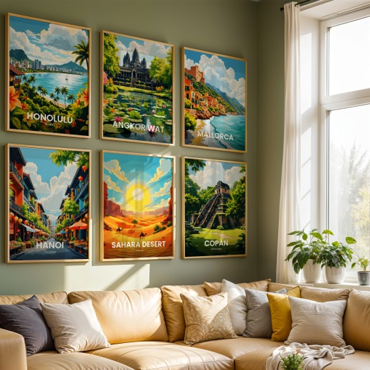 Sahara Desert Travel Print - Vintage Travel Art Poster 8