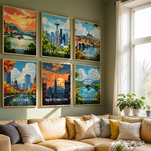 New York City Travel Print - Vintage Travel Art Poster 8