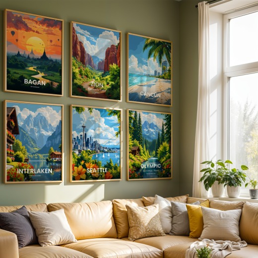 Seattle Travel Print - Vintage Travel Art Poster 8