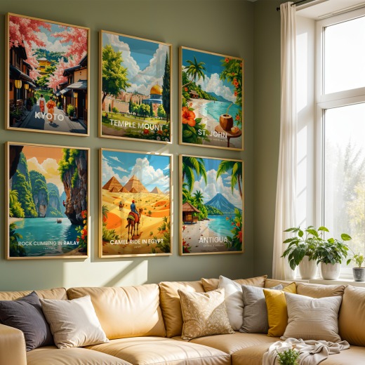 Camel Ride in Egypt Travel Print - Vintage Travel Art Poster 8